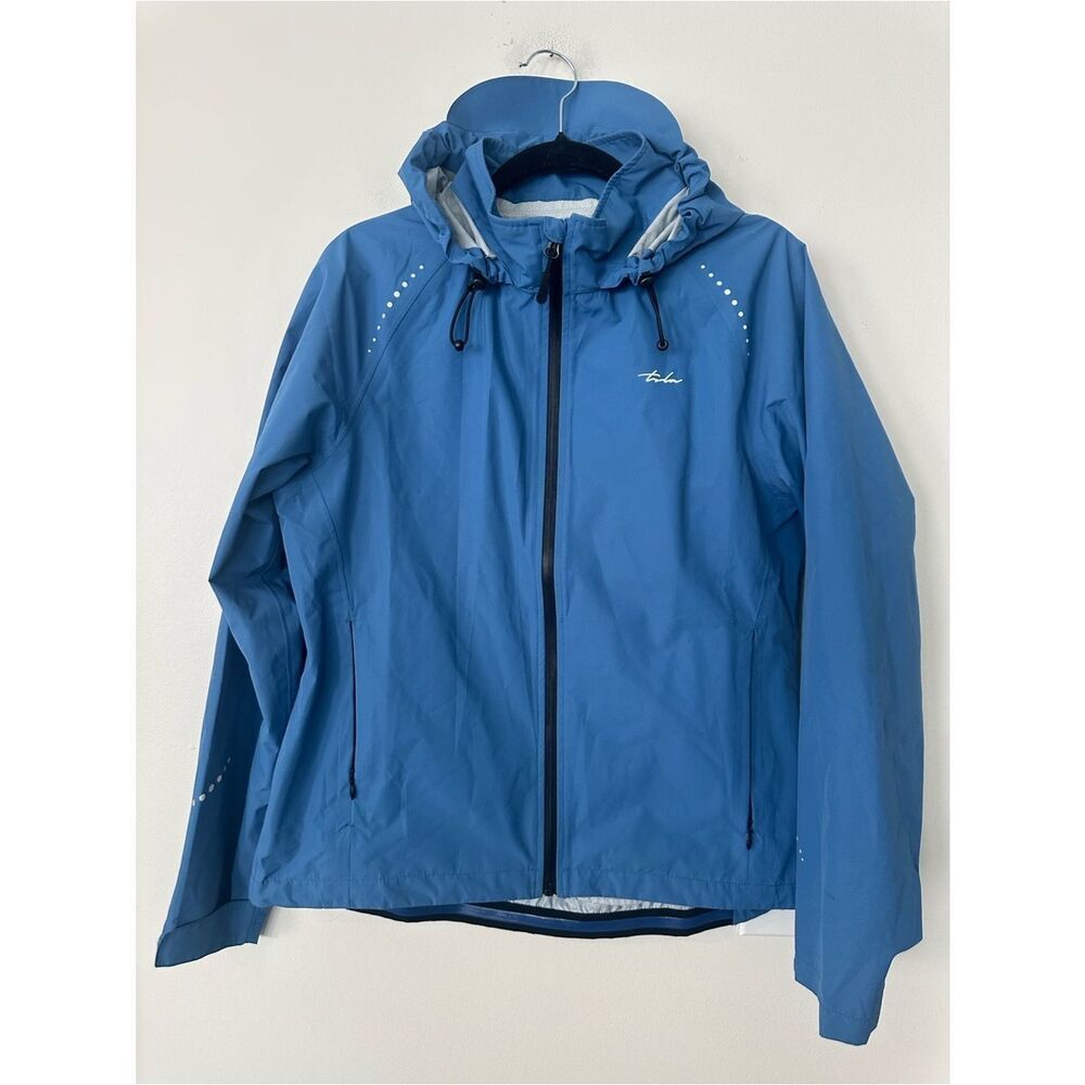 TSLA Blue Hooded Windbreaker Women’s Jacket M
